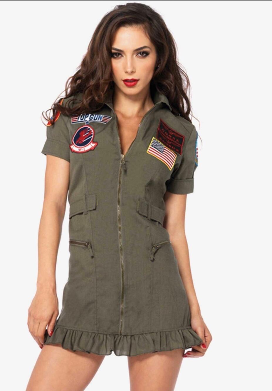 Leg avenue women’s Top Gun Costume Flight Dress size large